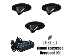 3-Light 105W Round Telescope Mini Recessed Kit
