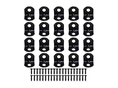  7Pcs Mini L Brackets 18x19x19mm Black