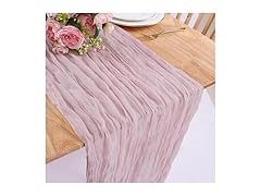 Boaoyige Dusty Rose Table Runner Cheesecloth
