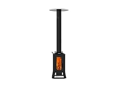 HEATAK 70,000 BTU Wood Outdoor Heater Black
