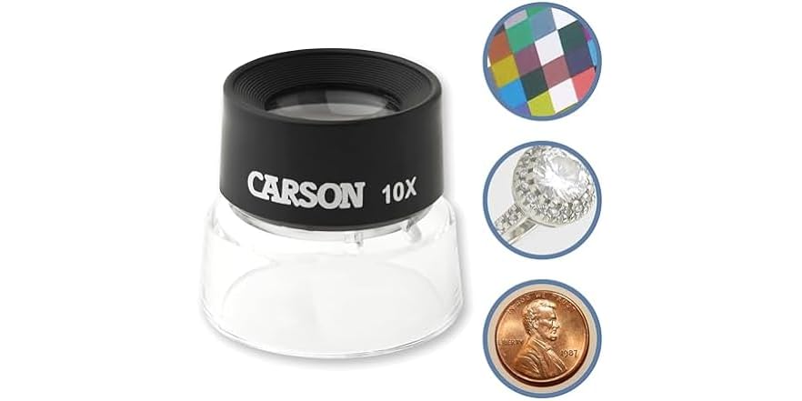 Carson® Lumiloupe™ 10x Magnifier In Clear