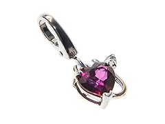 14Kt Gold, SS, Diamond, Red Mystic Topaz Devil Charm