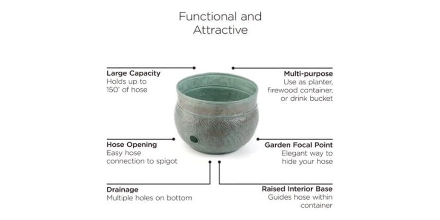 Good Directions 457 Key West Pot with Blue Verde Finish