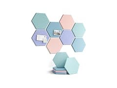 Fluxynara 8 Pack Hexagon Felt Bulletin Board Tiles
