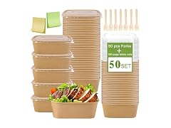 50-Pack 22Oz Kraft Paper Bowls