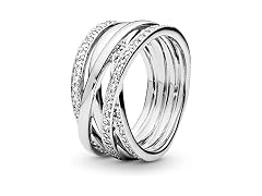 PANDORA Sterling Silver Sparkling & Polished Ring