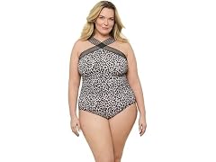 Aqua Green Women (XL) Full Coverage Trim Swimsuit