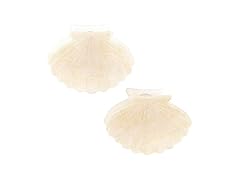 Bella Sleep + Spa White & Gold Shells Claw Clips