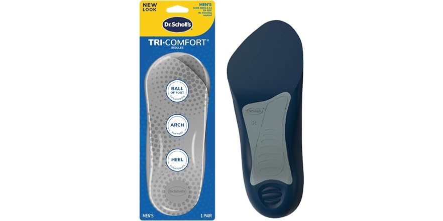$5.99: Dr. Scholl’s Comfort Tri-Comfort Insoles for Men, 1 Pair, Size 8-14 at Woot!