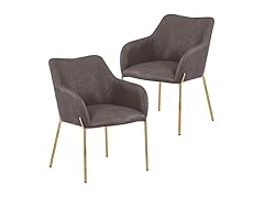 LeisureMod Zaire Charcoal Chair 2Pk
