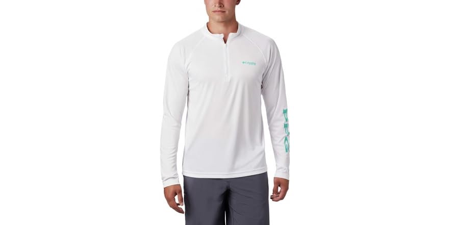 Columbia Men's Collegiate Terminal Tackle Fleece 1/4 Zip - TAM Grey Large - Fishing & Outdoor Quarter Zip Pullover