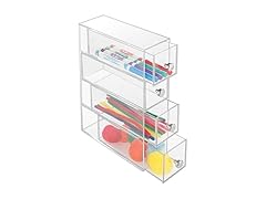 iDesign 4-Drawer Organizer, Clear