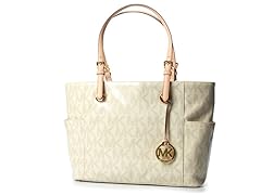 Jet Set East West Tote, Vanilla Patent