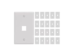 ICC 1-Port Keystone Wall Plate, 25Pk