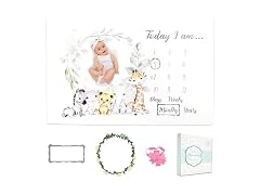 Safari Baby Milestone Blanket 