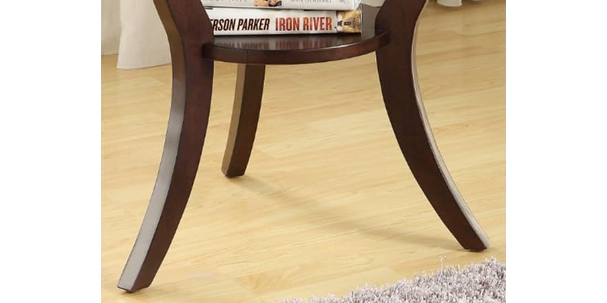 Round Side Table In Espresso Color