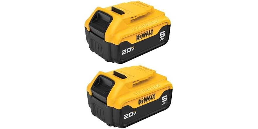 2-Pack DeWALT DCB205-2 20V MAX 5Ah Battery Kit $100 + Free S&H w/ Prime