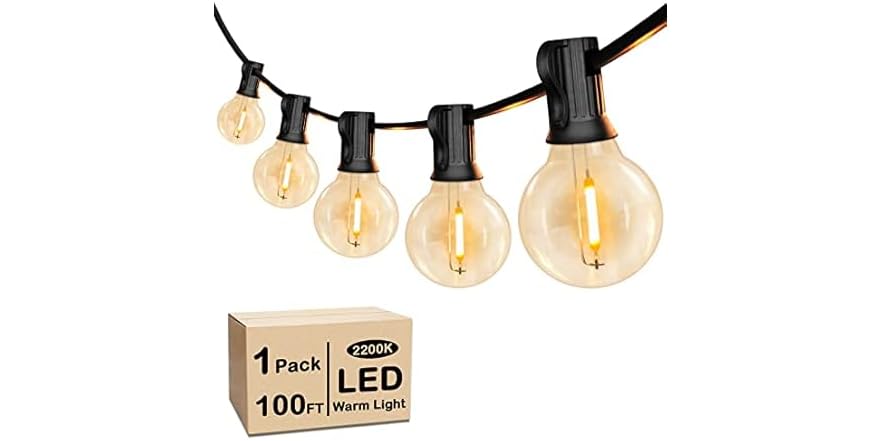 VerRon 100FT LED G40 Globe String Lights