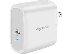 AmazonBasics 65W One-Port GaN USB-C Wall Charger with PD