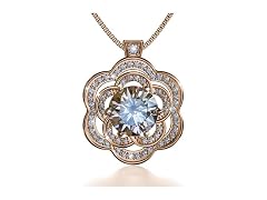PASADAZ Elegant Moissanite Necklace fo