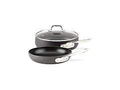All-Clad Hard Saute Pan with Lid and Fry Pan Set 
