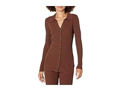 The Drop Women's Constance Rib Button-Down Sweater