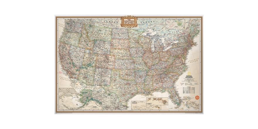 National Geographic USA and World Map