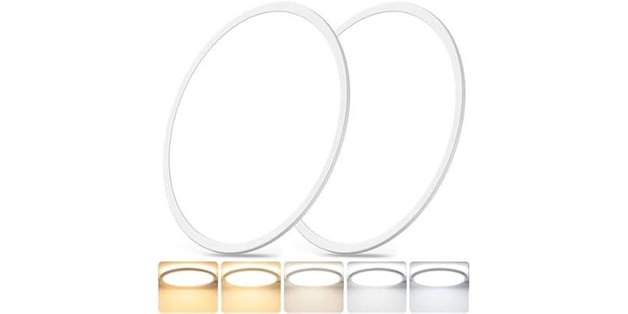 2Pk 16.5" Dimmable LED Flush Mount Ceiling Lights