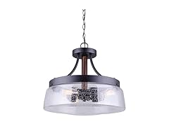 Canarm Riva Chandelier 3-Light Black/Wood