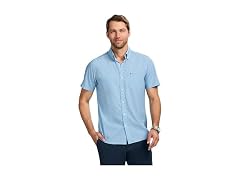 Izod Men (S) Breeze Short Sleeve Shirt Placid Blue