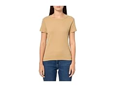 GAP Women Solid Rib Knit Top