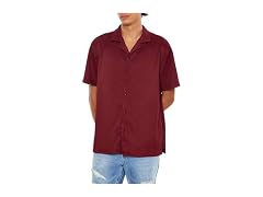 Forever 21 Women (XL) Textured Short-sleeve Shirt