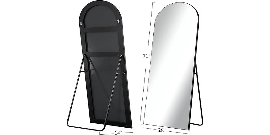 GlasFlength Full Length Arched Mirror