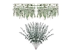 Zobawlks 30pcs Eucalyptus Stems Artificial Flowers Eucalyptus Leaves 