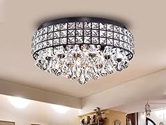 Cuddy Metal Crystal Flush-Mount Light