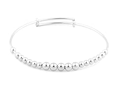 Sterling Silver Multi Bead Bangle