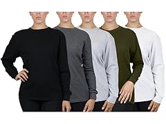 5PK Womens Loose Fit Thermal Shirt