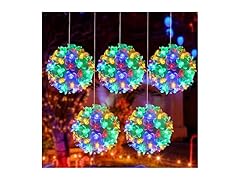 Colorful LED Hanging Ball Lights 5Pk