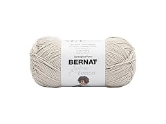 Bernat Softee Cotton Yarn for Crocheting Soft, Feather Gray