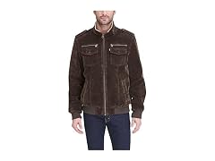 Levi's Men's (S) Men's Leather Sherpa Aviator Bomb