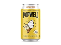 1CT Popwell Caffeine Cream Soda Prebiotic Soda