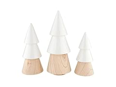 Ceramic Dipped Wood Tree Sculptures, Set of 3