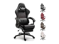 Dowinx Big & Tall Vintage Gaming Chair Black
