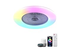 White Bladeless Low Profile Ceiling Fan 