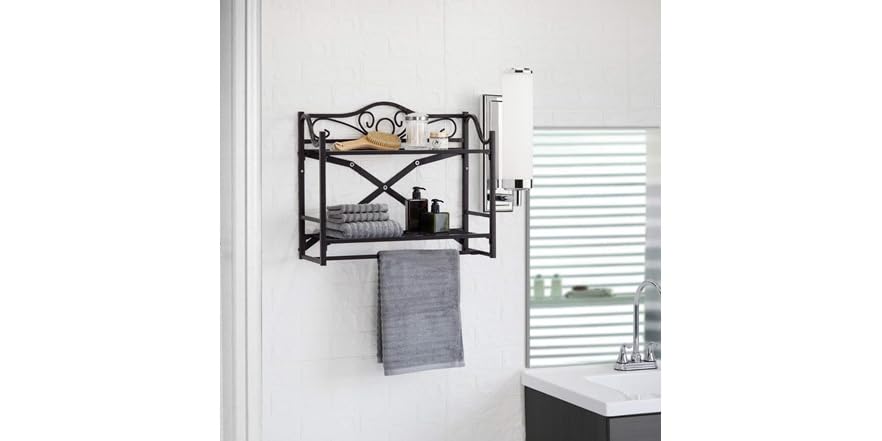 Home Zone Bath Wall Towel Rack