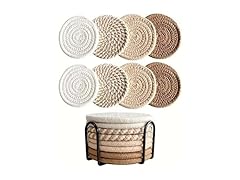 Cotton Woven 8-Piece Coasters Set