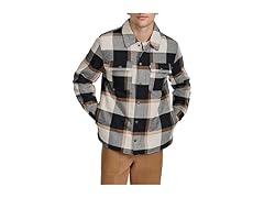 Levis Mens Classic Plaid Shirt Jacket