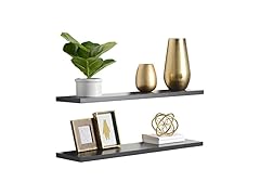 Delta Cycle 2-Pack Floating Shelves 36" x 8" x 1", Black