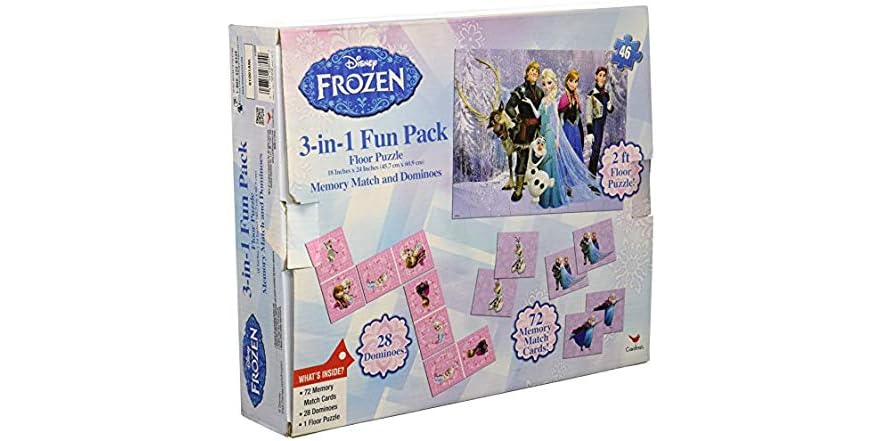 Disney Frozen 3 in 1 Activity Game Box