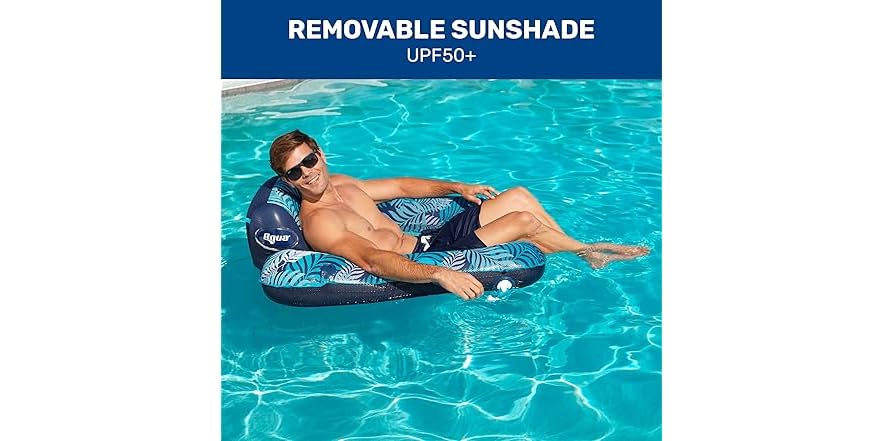 Aqua Zero Gravity Pool Chair Float Canopy